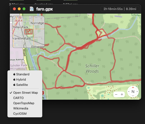 Avenue open with the map selection widget displayed Avenue open with the map selection widget displayed