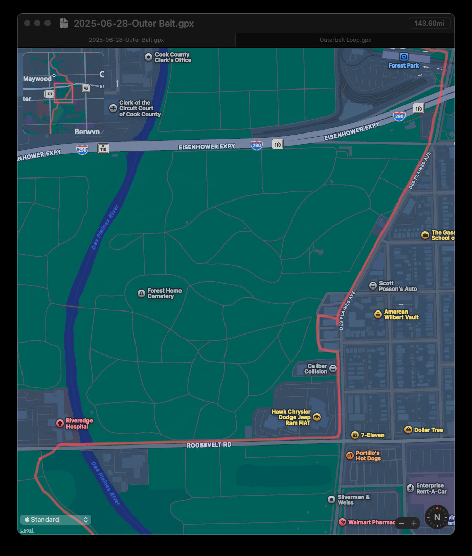 My Route down Roosevelt Road My Route down Roosevelt Road